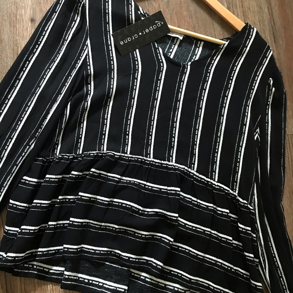 Paper Crane peplum top blouse Summer S